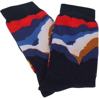 Мъжки чорапи в черно с цветен принт