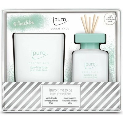 Ipuro Essentials Time To Be aróma difuzér 50 ml + Time To Be vonná sviečka 125 g