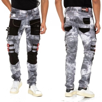 Cipo & Baxx kalhoty pánské CD805 šedá – Zboží Mobilmania