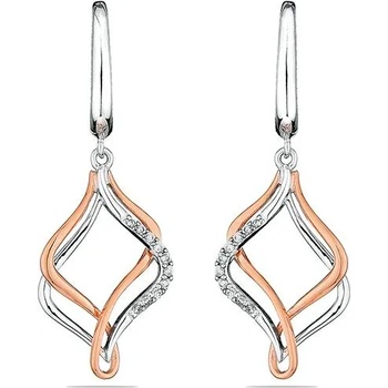 Image 1 of Swan Обици сребро и позлата с цирконий JT8299E Swan