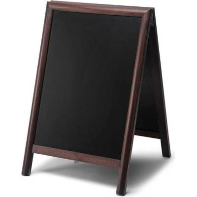 Jansen Display Dřevěné áčko s křídovou tabulí 55x85, tmavě hnědá, 550 x 815 mm