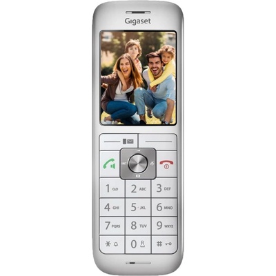 Gigaset CL660HX - design DECT handset with charging cradle - Fritzbox compatible - high-quality cordless telephone for router and DECT base, silver-white [German version] [Without base] - S30852-H2862-B132