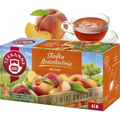 Teekanne ovocný čaj sladká broskyňa 45 g 20 vrecúšok