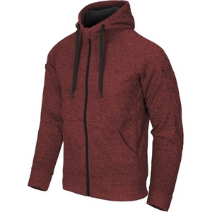Helikon-Tex Ковърт Тактически пуловер с качулка (FullZip) - Меланж Червен (BL-CHF-SF-M5)