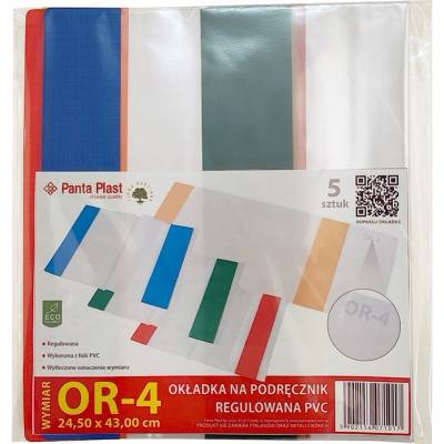 Panta Plast Obal na knihu nastaviteľný OR 4 5 ks 24,5 cm x 43 cm
