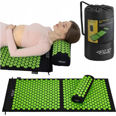 4FIZJO Veľká akupresúrna podložka 110 x 42 zelená