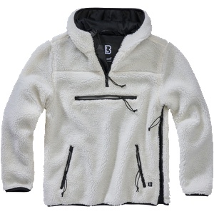 Brandit Пуловер от полар Brandit Teddyfleece Worker, бял (5023.7)