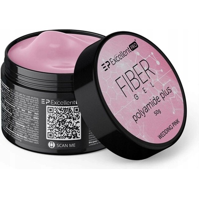 Excellent Pro stavební Uv Led Fiber gel Polyamide Plus wedding pink 50g