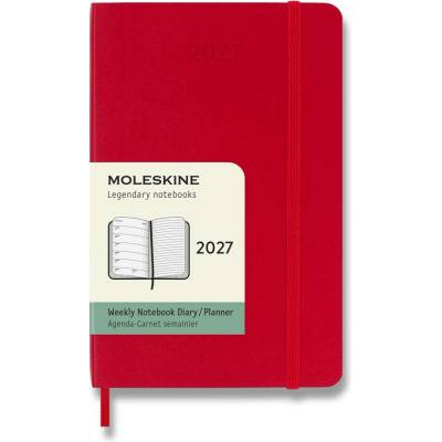 Moleskine A6 týdenní 2027 červený