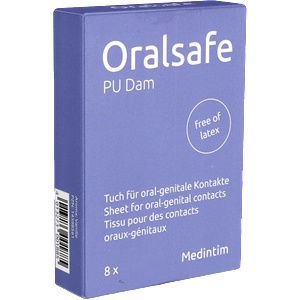 Oral Safe Single: PU Vanille, 8 latexfree dental dams