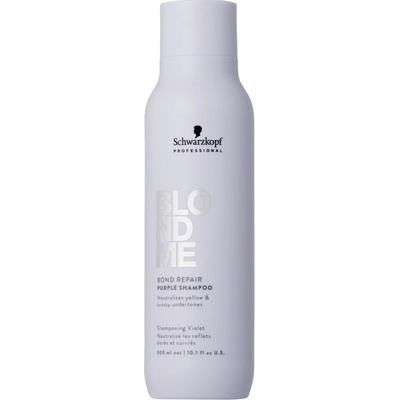 Schwarzkopf Professional Blondme Bond Repair Purple Shampoo fialový šampón pre blond vlasy 300 ml