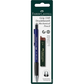 Faber-Castell Автоматичен молив Grip 1345, 0.5 mm, с включени 12 графита