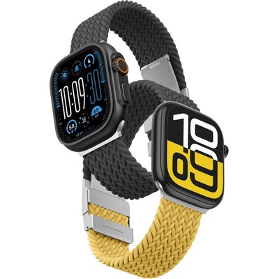 Amazingthing Комплект от 2 каишки AmazingThing Blend за Apple Watch 45/46/49 мм - жълто-черно/черно (TW49BY)