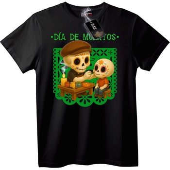NOONEBRAND Тениска Арт на череп Día de Muertos - 4XL, White