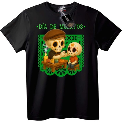 NOONEBRAND Тениска Арт на череп Día de Muertos - 4XL, White