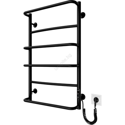 Mario Radiators Лира за баня LUX 105W/230V 81x52 cm неръждаема стомана/черна дясна (MR0099)