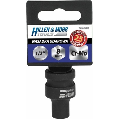 Dedra 17N319Z Rázová hlavice, 1/2'', 19x38 mm, ocel Cr-Mo