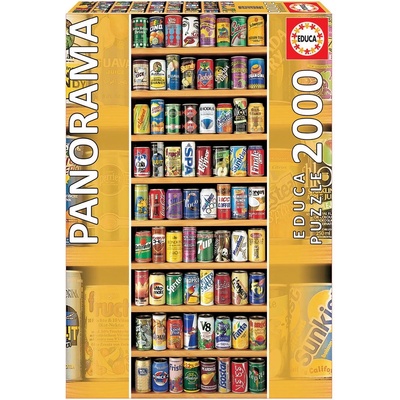 Educa Панорамен пъзел Educa - Колекция от кенчета, 2000 части (EDU11053)