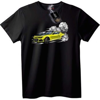 NOONEBRAND Тениска с Жълт Спортен Автомобил - M, Black