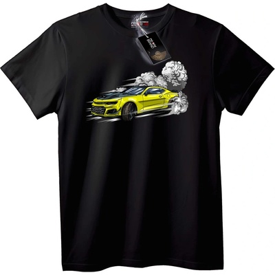 NOONEBRAND Тениска с Жълт Спортен Автомобил - M, Black