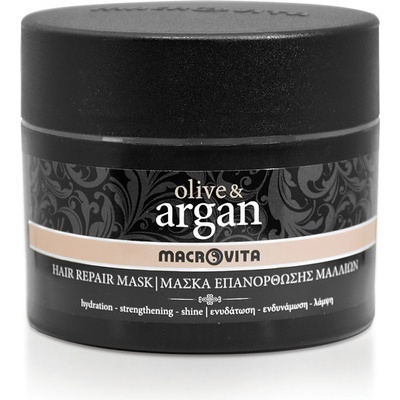Macrovita Olive & Argan Hair repair mask maska na vlasy 200 ml