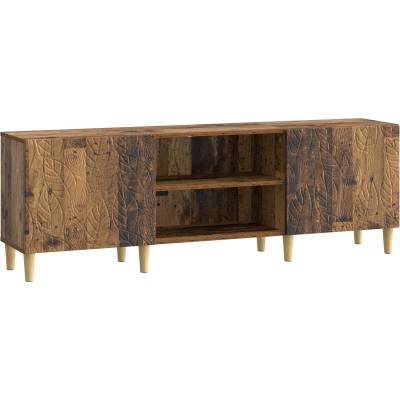 vidaXL ТВ шкаф 150 x 31 x 50 см Старо дърво Инженерна дървесина (895153)