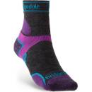 Bridgedale dámské ponožky Trail Run LW T2 MS Crew charcoal/purple