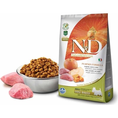 N&D Pumpkin Dog Adult Mini Grain Free Boar & Apple 14 kg