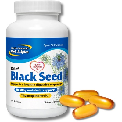 North American Herb & Spice Black Seed Olejový extrakt z černuchy seté 90 kapslí – Hledejceny.cz