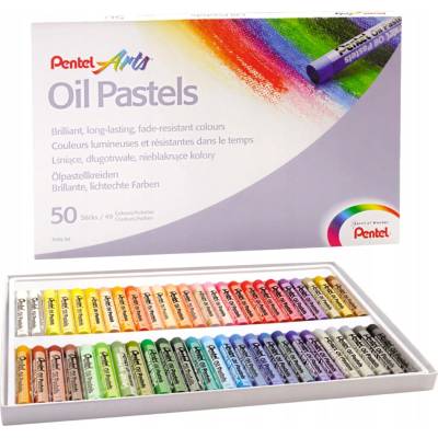 PentelArts olejový pastel PHN4 50 ks v plastovom puzdre