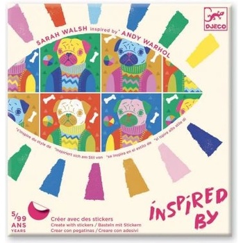 DJECO - Комплект за рисуване със стикери - Човешки животни (DJ09371)