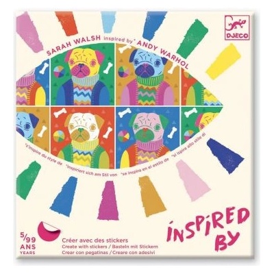 DJECO - Комплект за рисуване със стикери - Човешки животни (DJ09371)