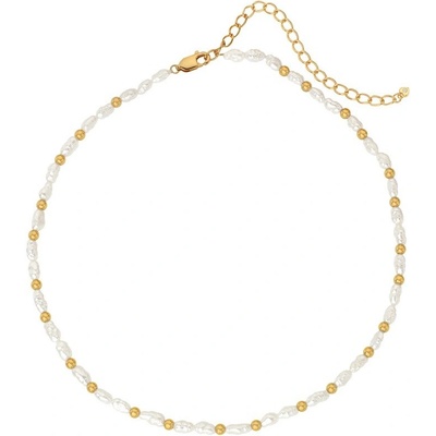 Hot Diamonds Pozlátený perličkový náhrdelník s diamantom jac jossa soul DN156/DN157