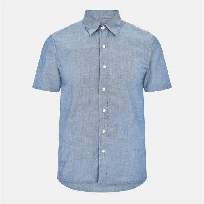 Риза Peter Werth Men's Short Sleeve Plain Shirt - Indigo