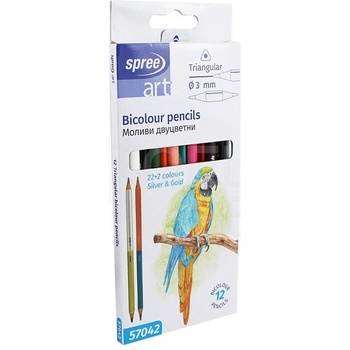 Spree Двувърхи моливи SPREE Bicolor 24 цв