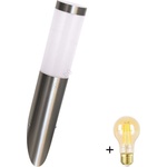 Polux LED димируемо външно стенно осветително тяло LIVIA 1xE27/6W/230V IP44 сребристо (LEDSA0462B)