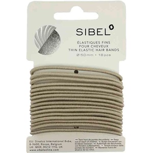 Sibel Elastic Thin Hair Bands Blonde 50 mm 16 ks