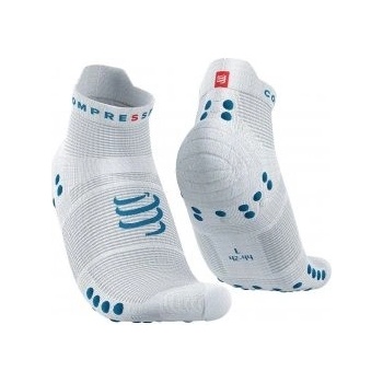 Compressport ponožky Pro Racing Socks v4.0 Run Low white fjord blue