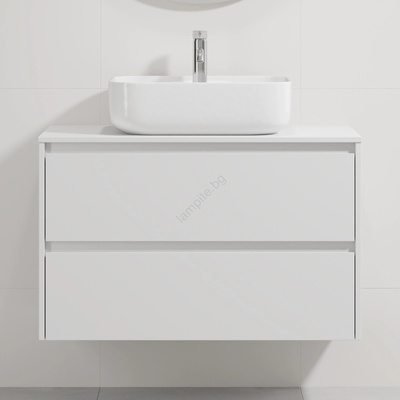 Bath Deluxe Шкаф за баня с мивка TRONDHEIM/KRISTIANSAND 90x57x46 cm бял (SETBT0150C)