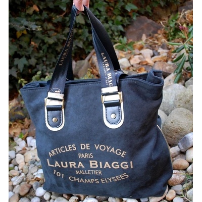 Laura Biaggi kabelka matná semišová zlaté kovanie zelená