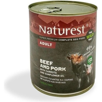 PETINTEREST Naturest Adult Beef and Pork with Carrots консерва за кучета 800gr