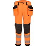 Portwest HI-VIS EV4 EV448 / Мъжки светлоотразителни работни панталони с еластична талия, къси - HV Orange UK 28/EU 44 (EV448OBS28)