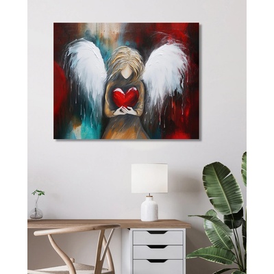 ZUTY Obrazy na stenu - Anjel so srdcom bez tváre Rámovanie: vypnuté plátno na rám, Rozmer: 40x50 cm