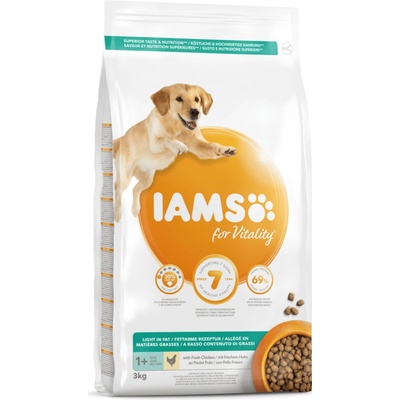 Iams Dog Adult Light in Fat Chicken 3 kg