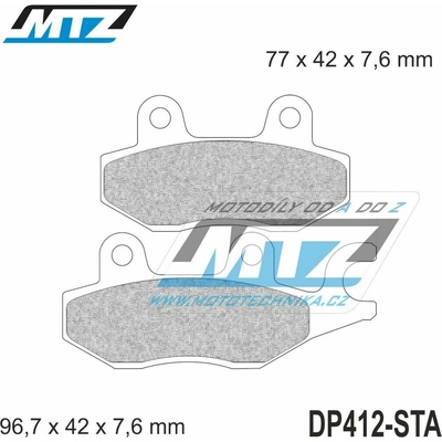 Destičky brzdové DP412-STA - směs Standard DP412-STA