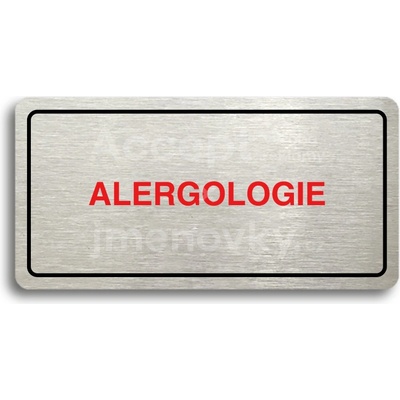 ACCEPT Piktogram ALERGOLOGIE - stříbrná tabulka - barevný tisk
