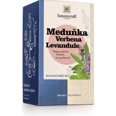 Sonnentor BIO Meduňka Verbena Levandule porcovaný čaj 18 x 1,3 g