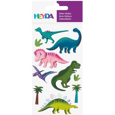 HEYDA Papírová samolepicí dekorace 3D - dinosauři 10 ks