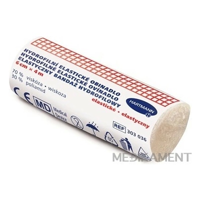 Hartmann Ovínadlo hydrofilné elastické pletené nesterilné 6 cm x 4 m 1 ks