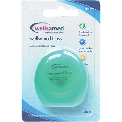 Wellsamed Конец за зъби Mentol, с вакса, 50 m